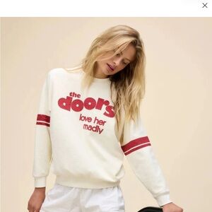 Daydreamer Cream Sweater with Red Graphic